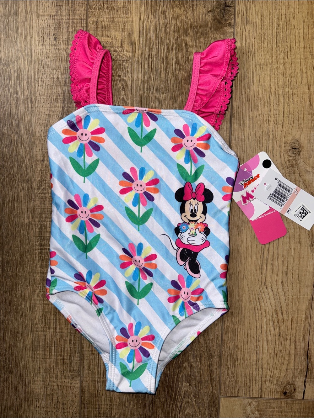 Disney Junior Minnie Mouse Floral Print One-Piece